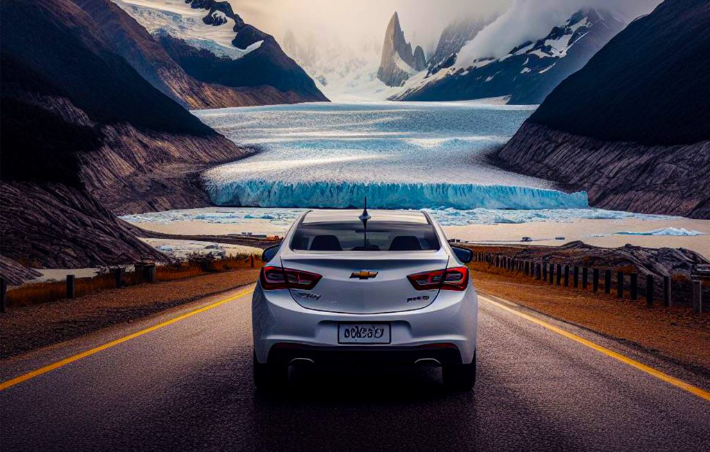 Imagen del Taxi llegando al Glaciar Perito Moreno